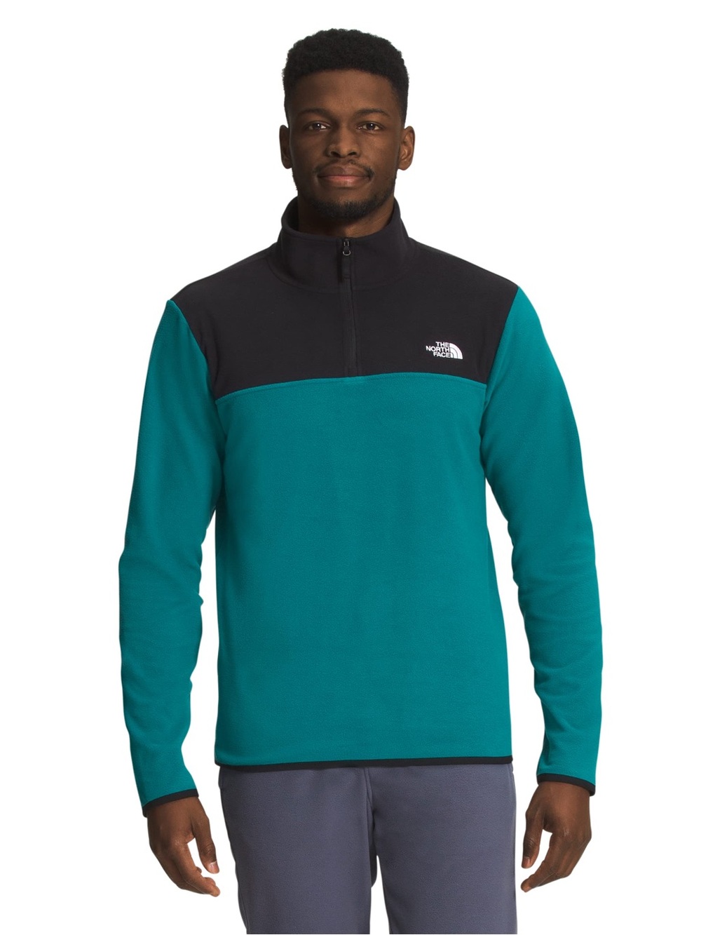 The North Face green fleece quarter zip size L Men